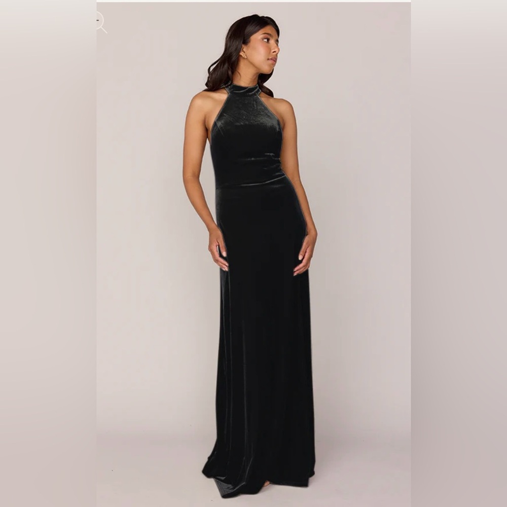 Revelry Tori Black Halter Neck Gown Size 8